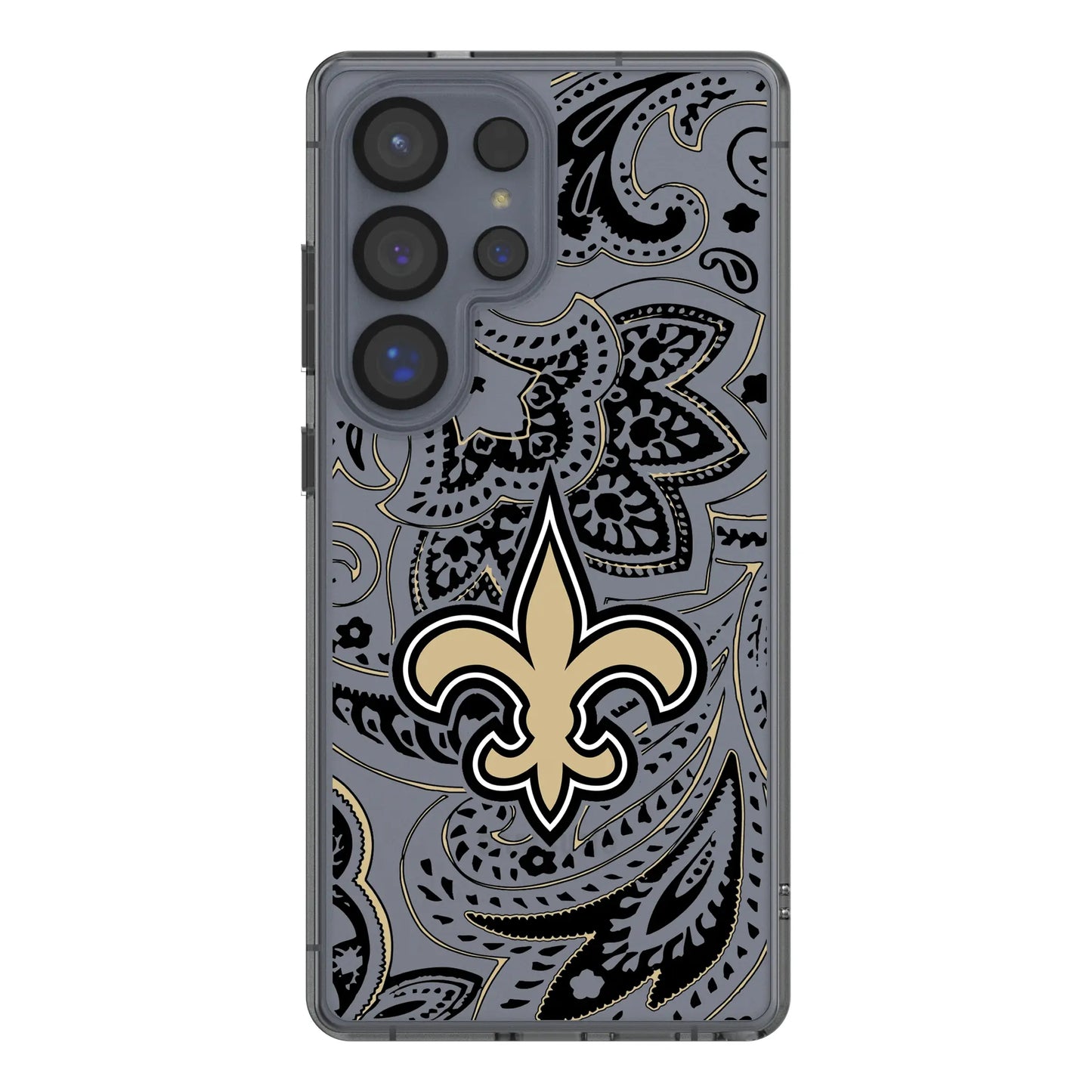 New Orleans Saints Paisley Clear Phone Case for Samsung Galaxy