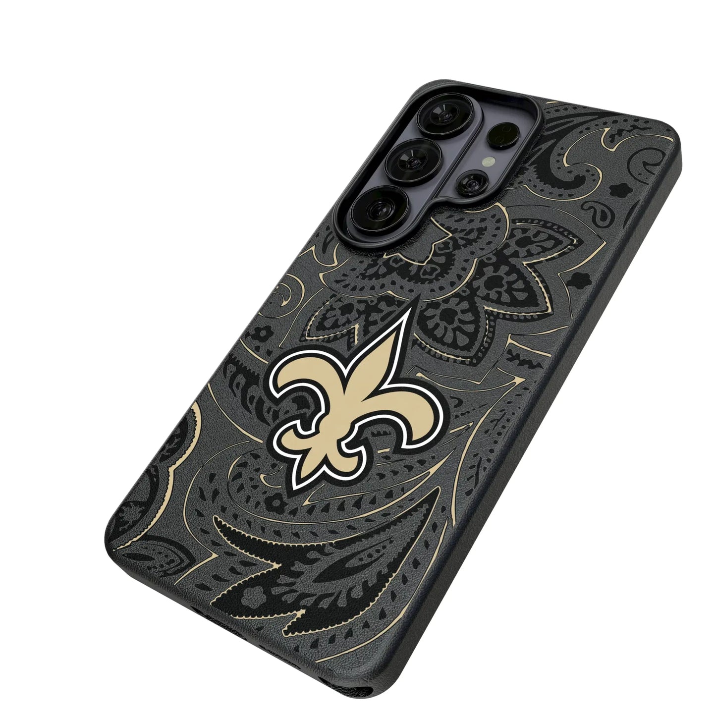 New Orleans Saints Paisley MagSafe Compatible Phone Case for Samsung Galaxy