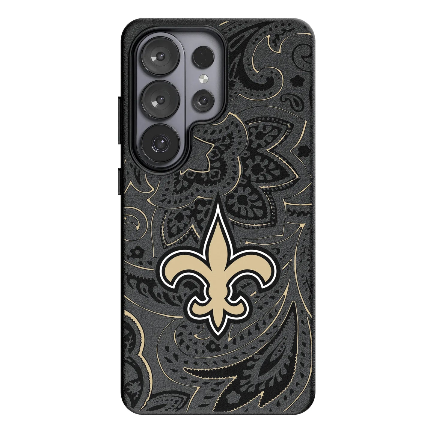 New Orleans Saints Paisley MagSafe Compatible Phone Case for Samsung Galaxy
