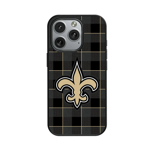 New Orleans Saints Plaid MagSafe Compatible Phone Case for Apple iPhone