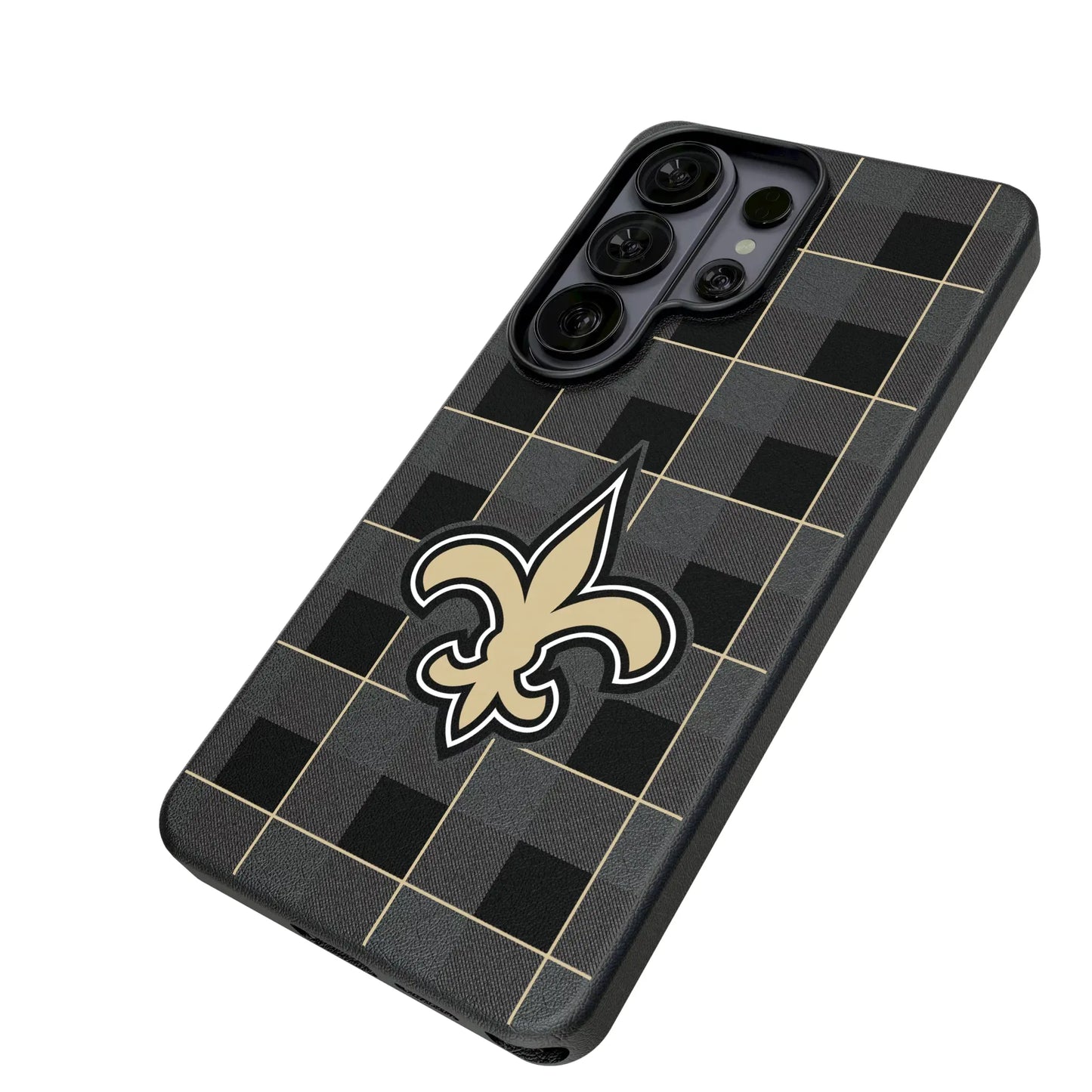 New Orleans Saints Plaid MagSafe Compatible Phone Case for Samsung Galaxy