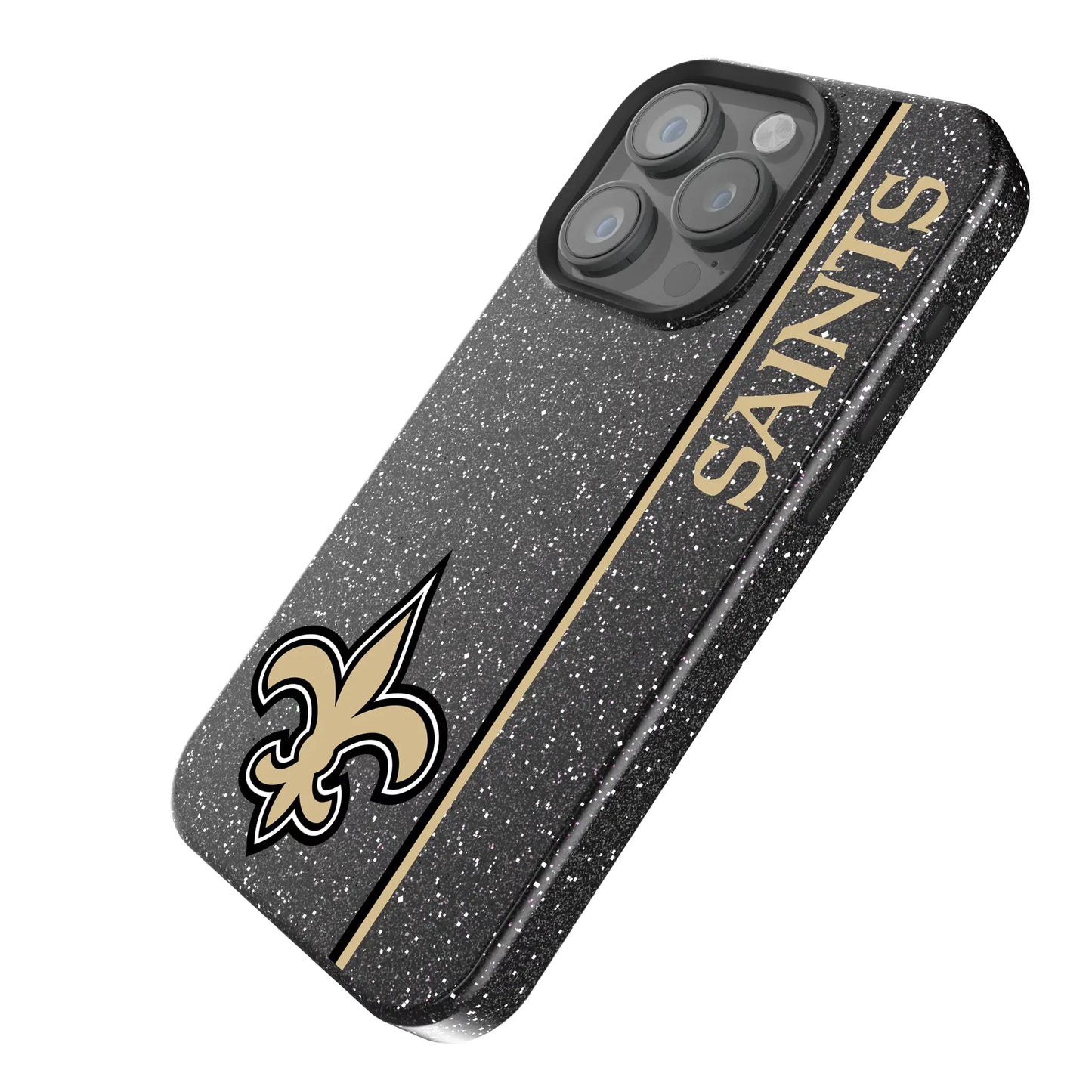 New Orleans Saints Sidebar Black Bling Phone Case for Apple iPhone
