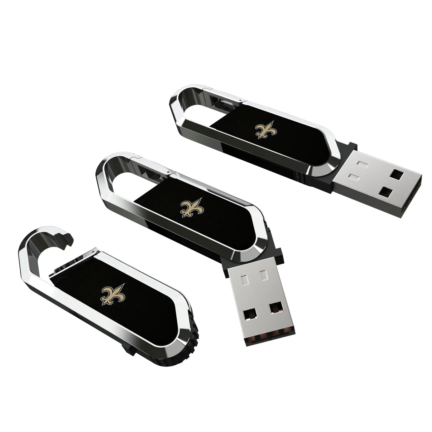 New Orleans Saints Solid USB 64GB Clip Style Flash Drive