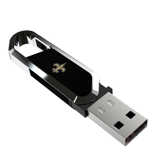 New Orleans Saints Solid USB 64GB Clip Style Flash Drive