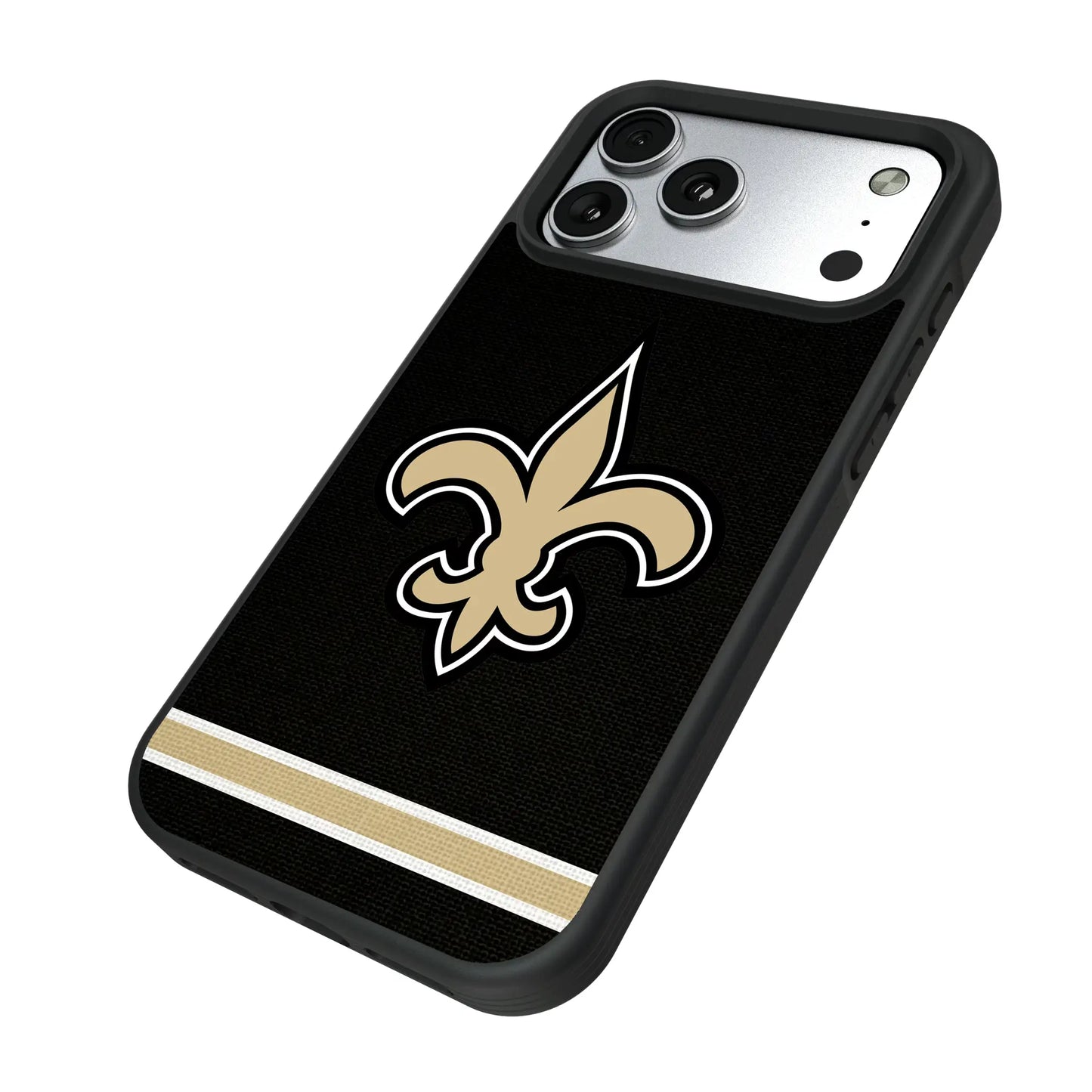New Orleans Saints Stripe Bump Phone Case for Apple iPhone