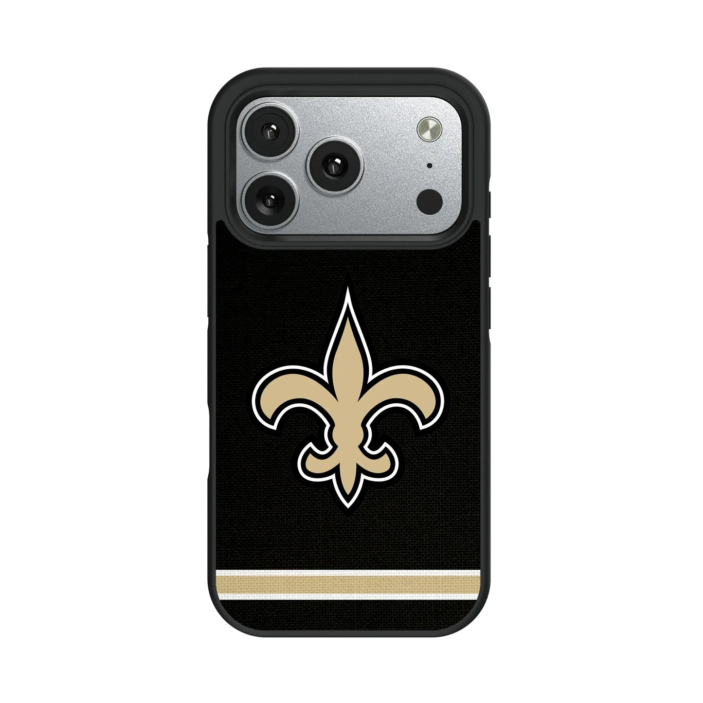 New Orleans Saints Stripe Bump Phone Case for Apple iPhone