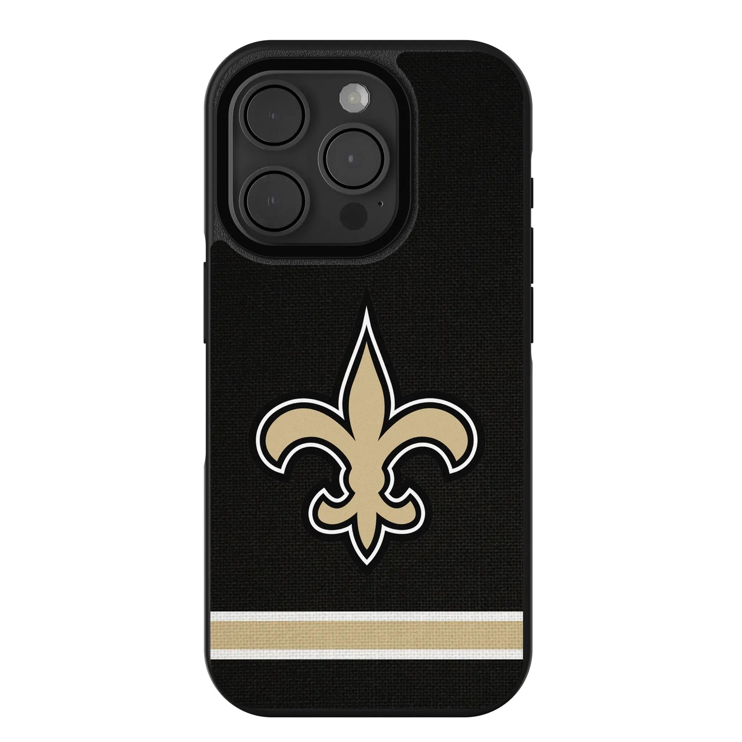 New Orleans Saints Stripe Bump Phone Case for Apple iPhone