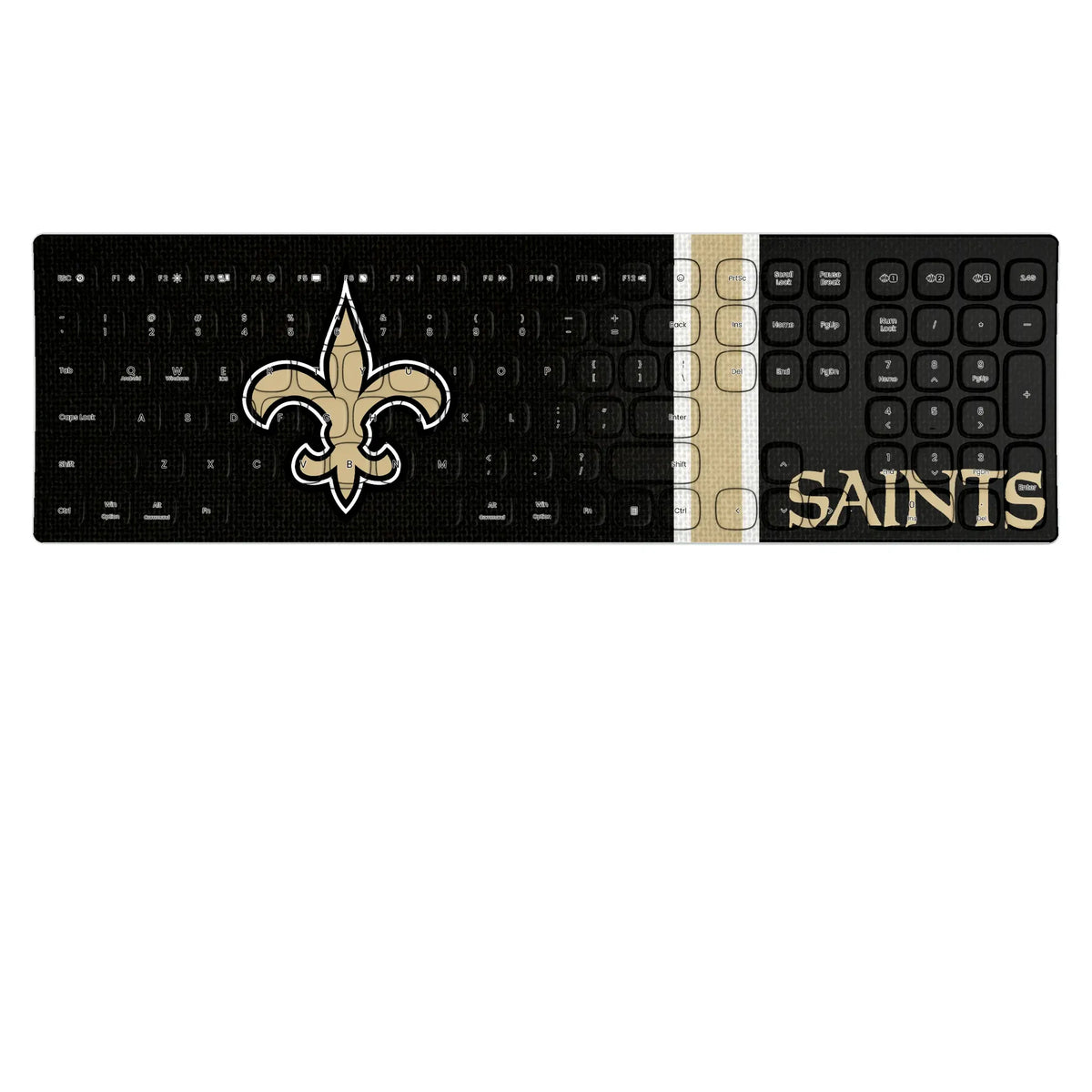 New Orleans Saints Stripe Curved Wireless Keyboard