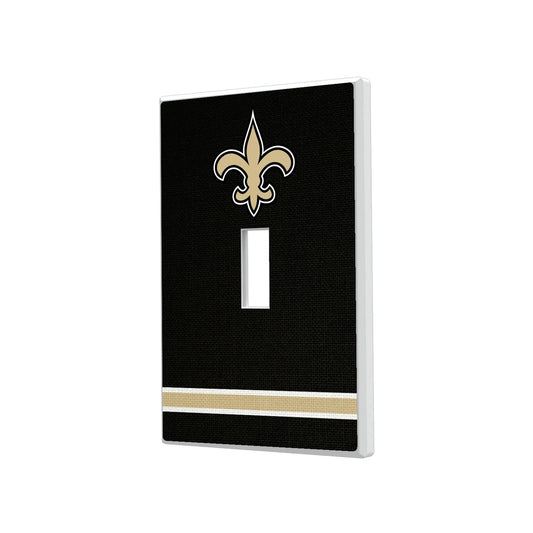 New Orleans Saints Stripe Hidden-Screw Light Switch Plate