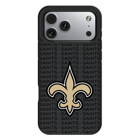 New Orleans Saints Text Backdrop Bump Phone Case for Apple iPhone