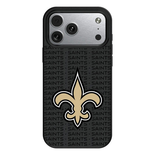 New Orleans Saints Text Backdrop MagSafe Compatible Phone Case for Apple iPhone
