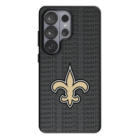 New Orleans Saints Text Backdrop MagSafe Compatible Phone Case for Samsung Galaxy