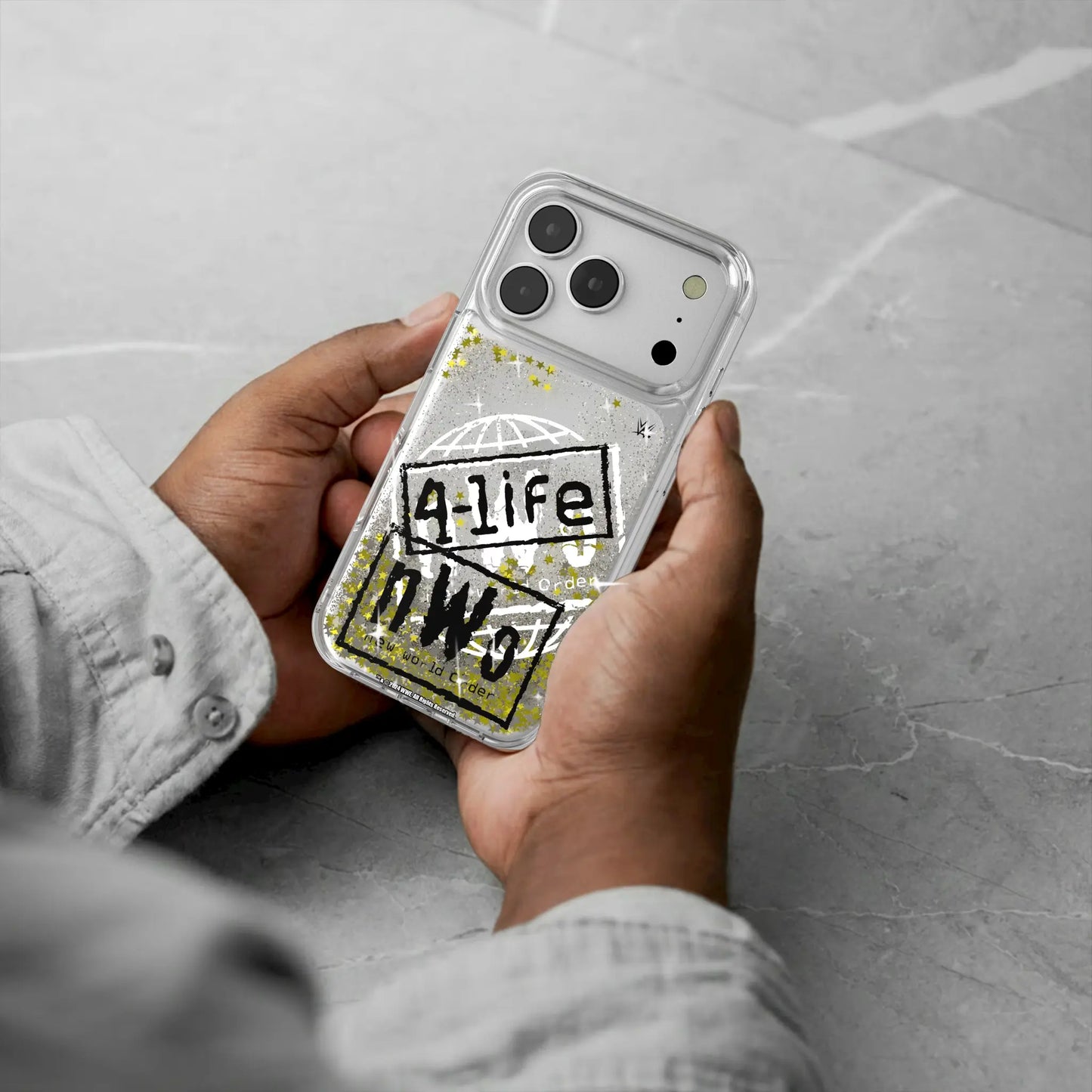 New World Order Impact Glitter Phone Case for Apple iPhone