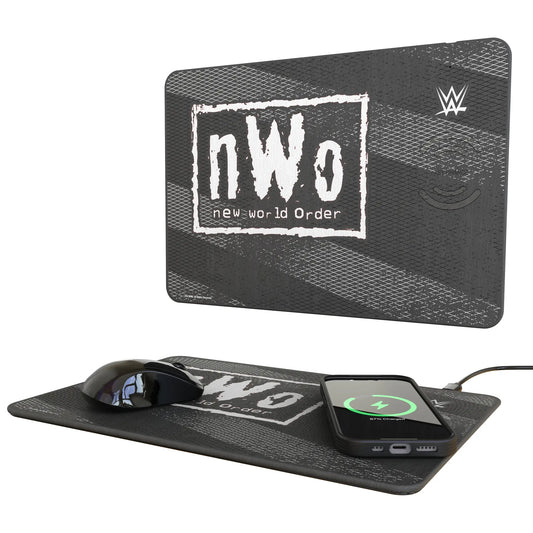 New World Order Steel 15-Watt Wireless Charger and Mouse Pad