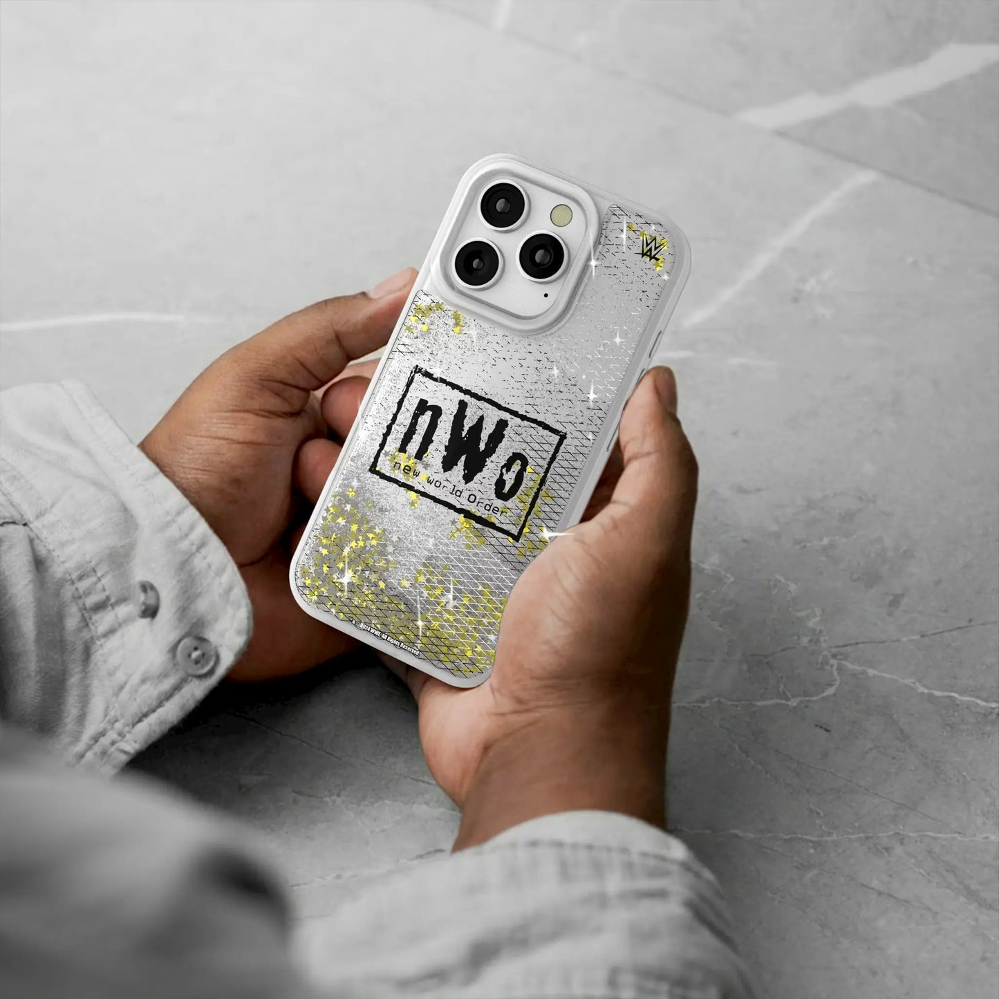 New World Order Steel Glitter Phone Case for Apple iPhone