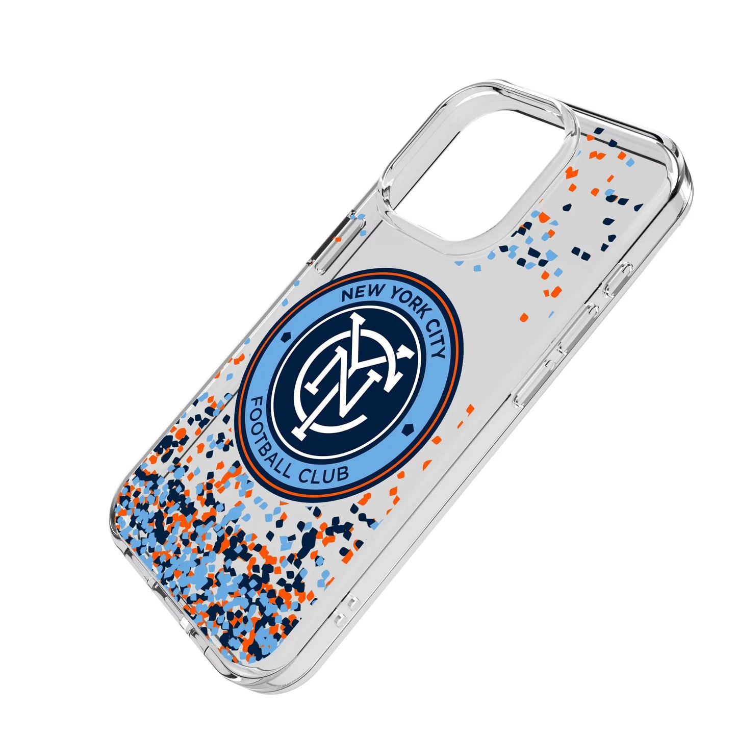 New York City FC Confetti Clear Phone Case for Apple iPhone