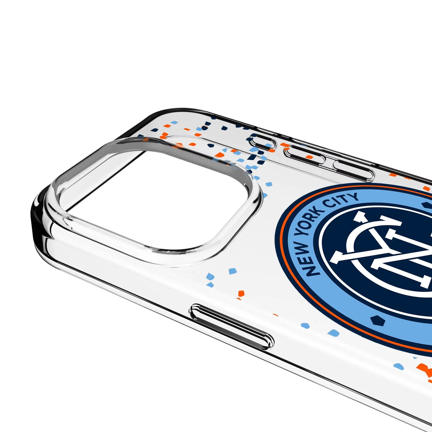 New York City FC Confetti Clear Phone Case for Apple iPhone