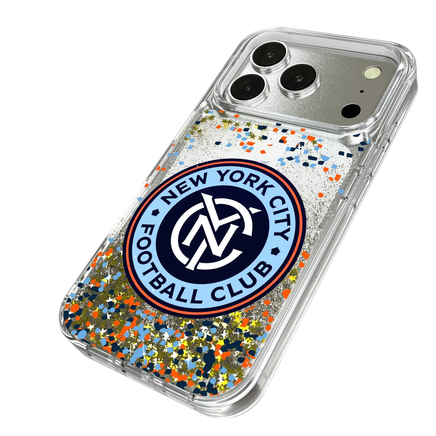 New York City FC Confetti Glitter Phone Case for Apple iPhone