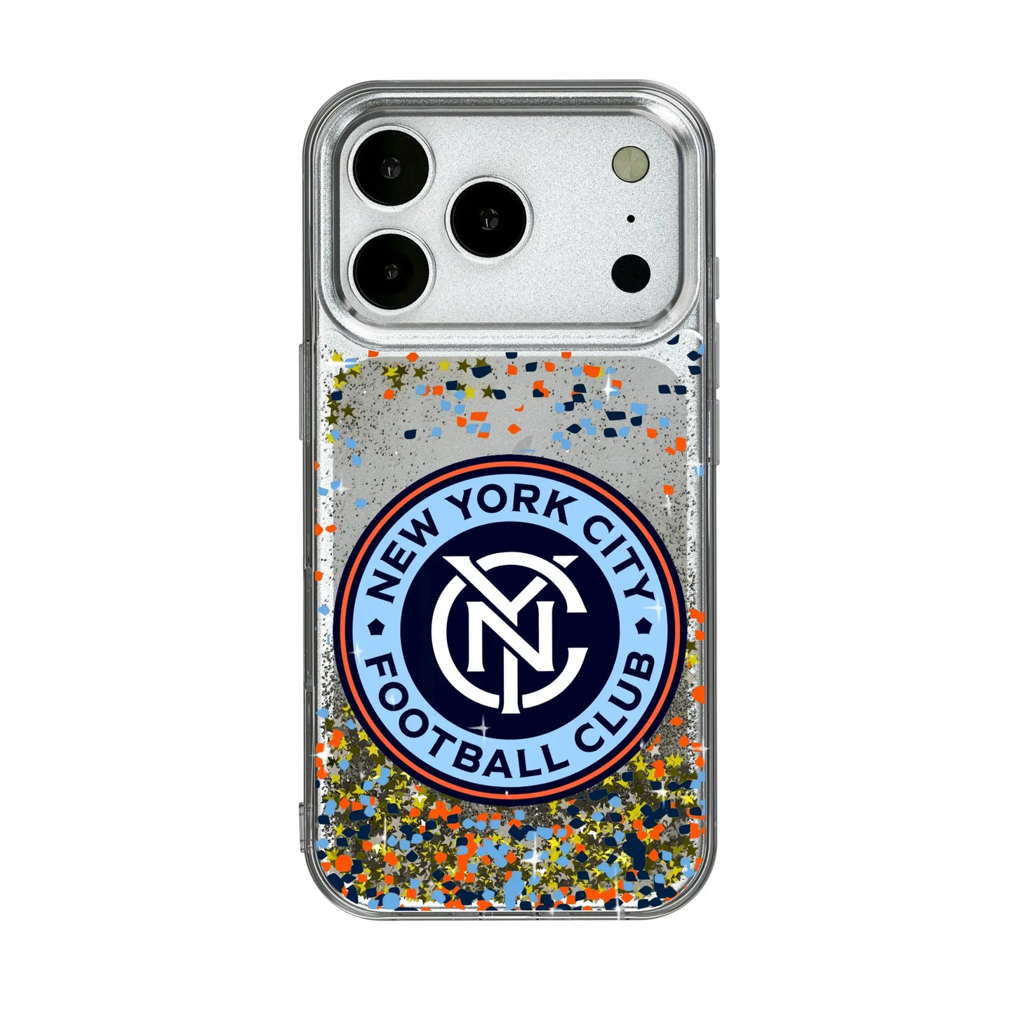New York City FC Confetti Glitter Phone Case for Apple iPhone