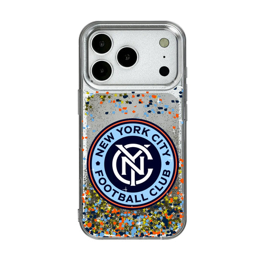 New York City FC Confetti Glitter Phone Case for Apple iPhone