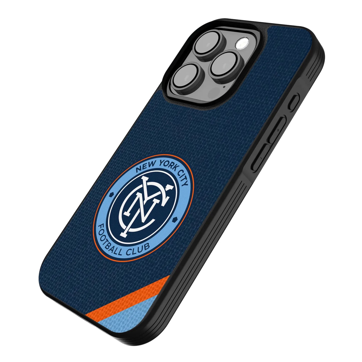 New York City FC Diagonal Stripe Bump Phone Case for Apple iPhone