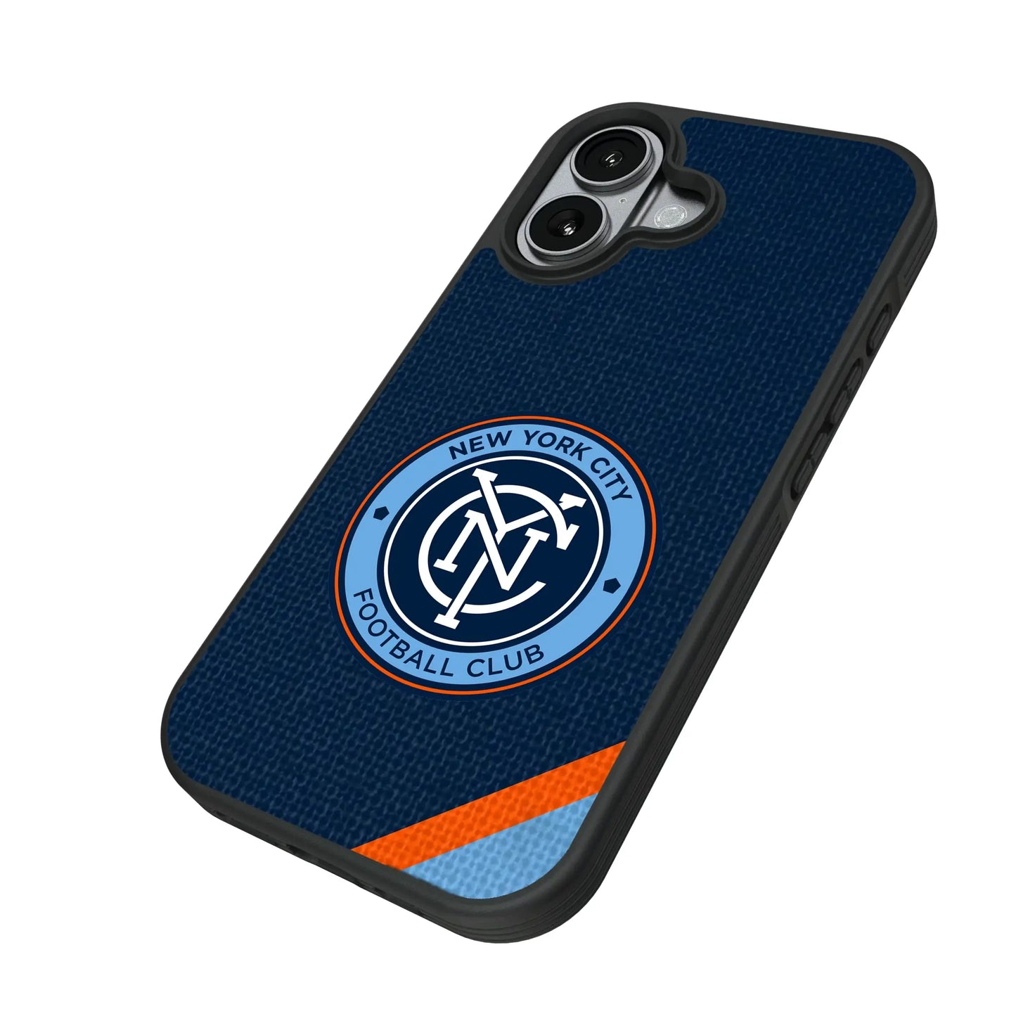New York City FC Diagonal Stripe Bump Phone Case for Apple iPhone