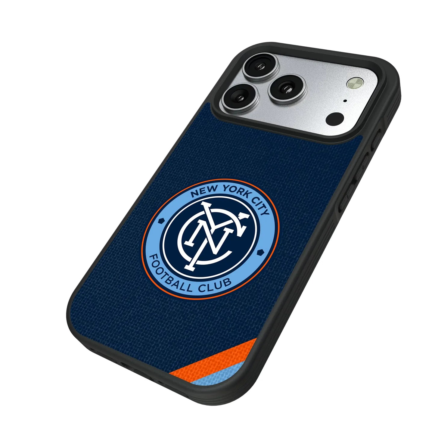 New York City FC Diagonal Stripe Bump Phone Case for Apple iPhone