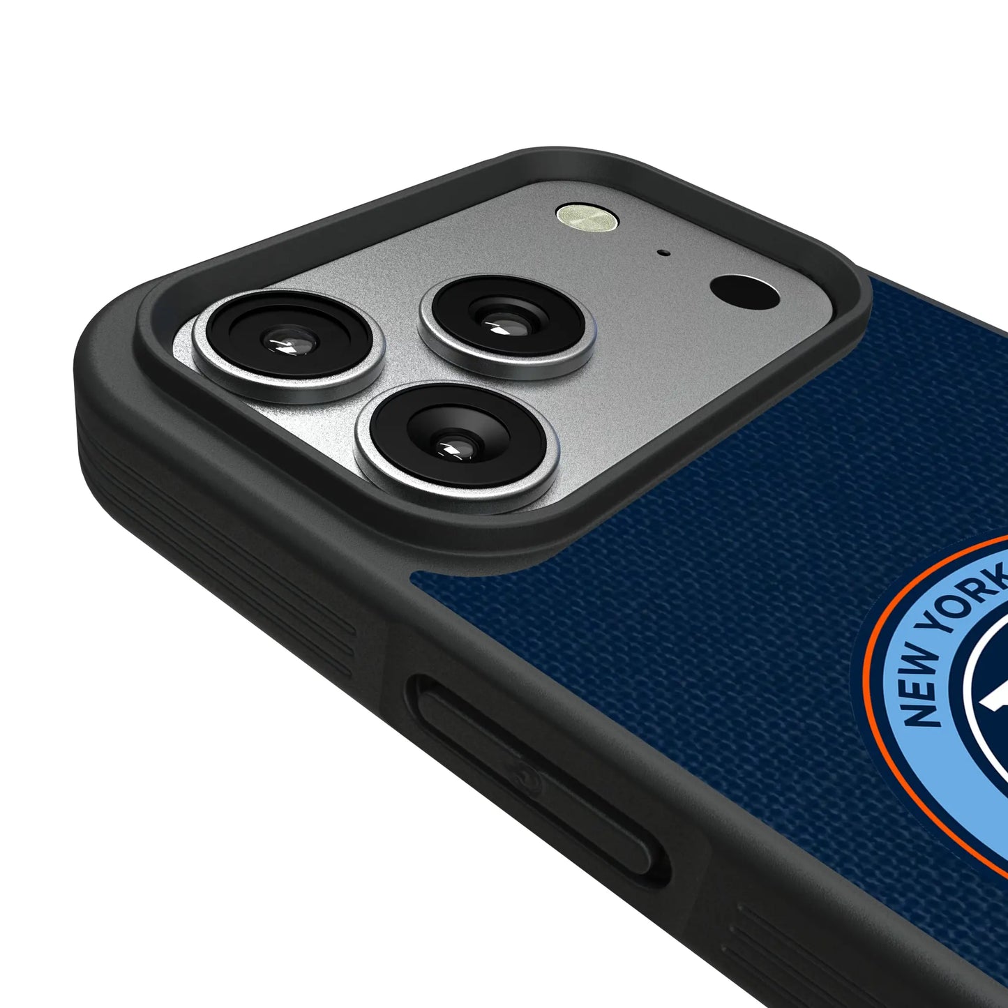 New York City FC Diagonal Stripe Bump Phone Case for Apple iPhone