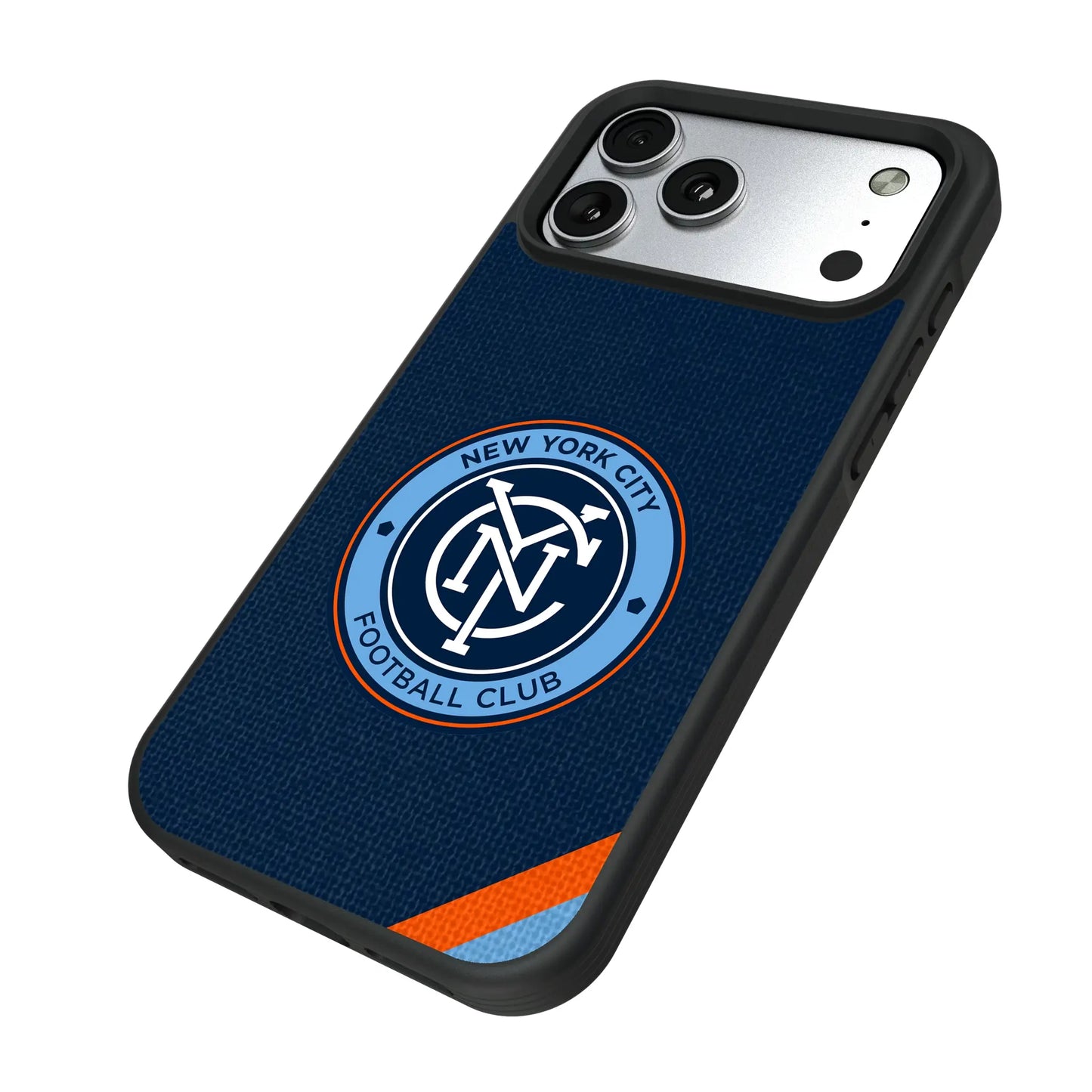New York City FC Diagonal Stripe Bump Phone Case for Apple iPhone