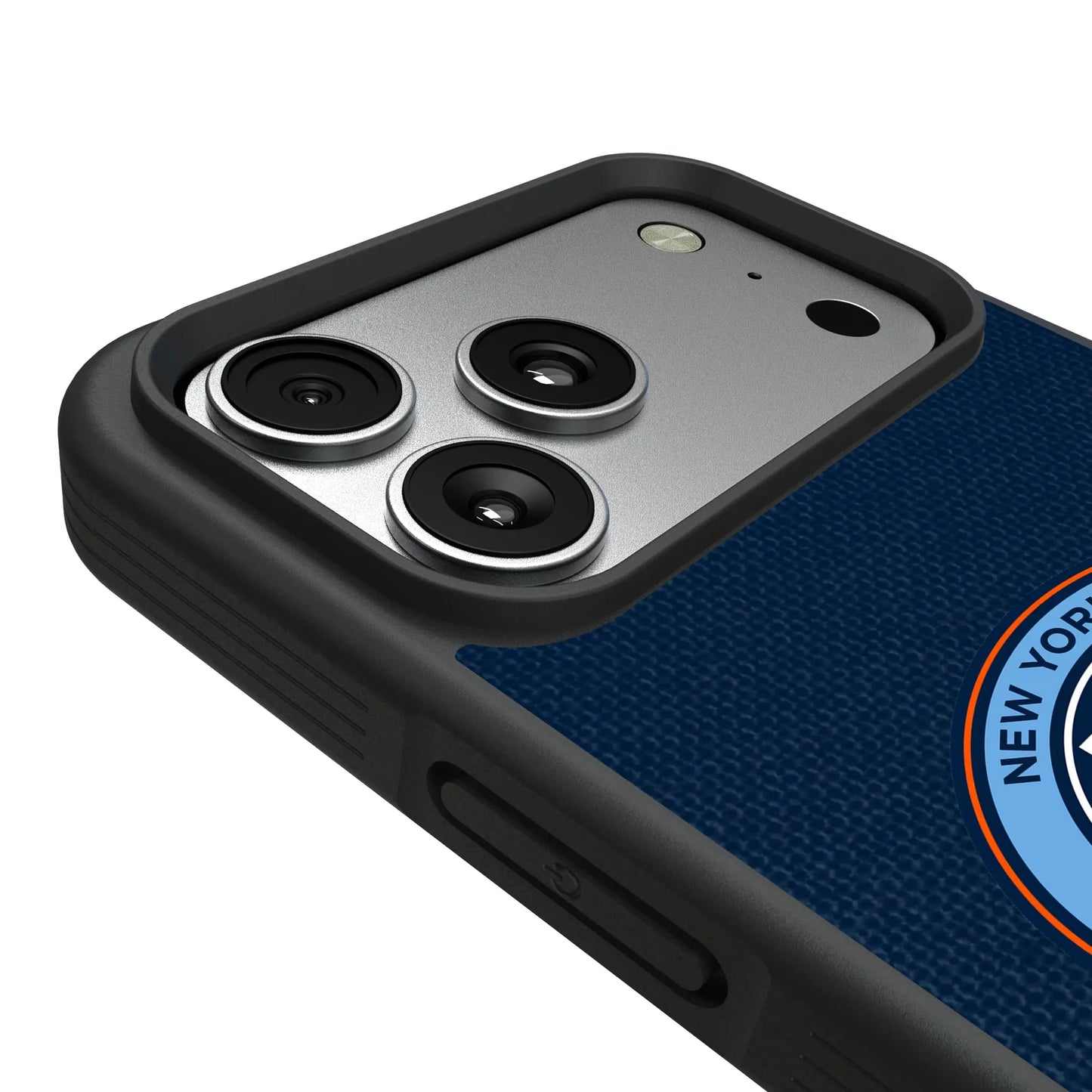 New York City FC Diagonal Stripe Bump Phone Case for Apple iPhone