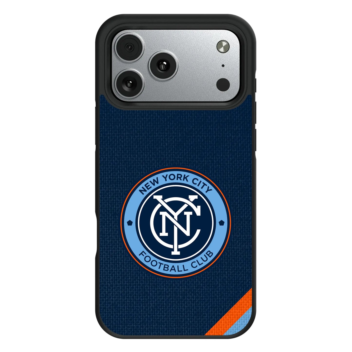 New York City FC Diagonal Stripe Bump Phone Case for Apple iPhone