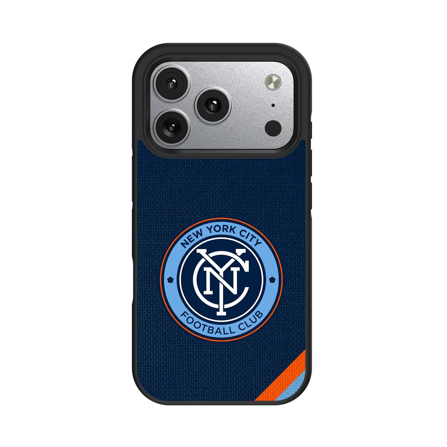 New York City FC Diagonal Stripe Bump Phone Case for Apple iPhone