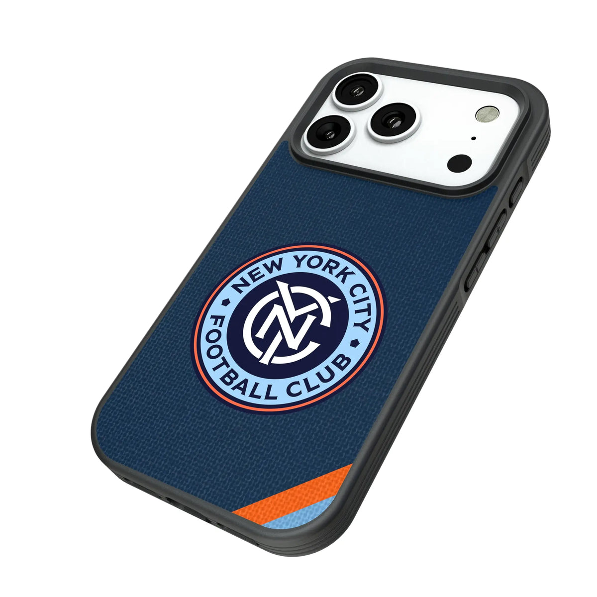 New York City FC Diagonal Stripe Bump Phone Case for Apple iPhone