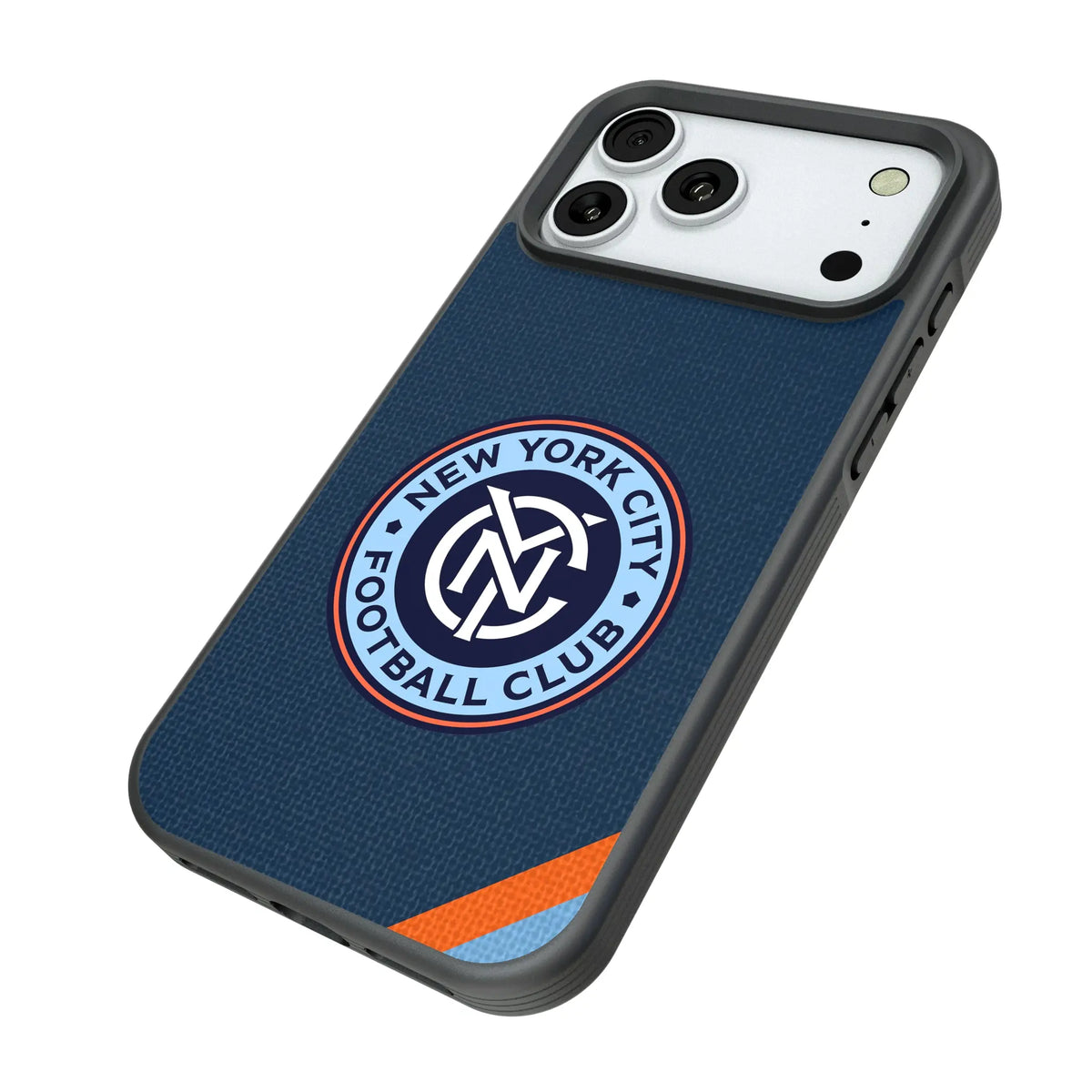 New York City FC Diagonal Stripe Bump Phone Case for Apple iPhone