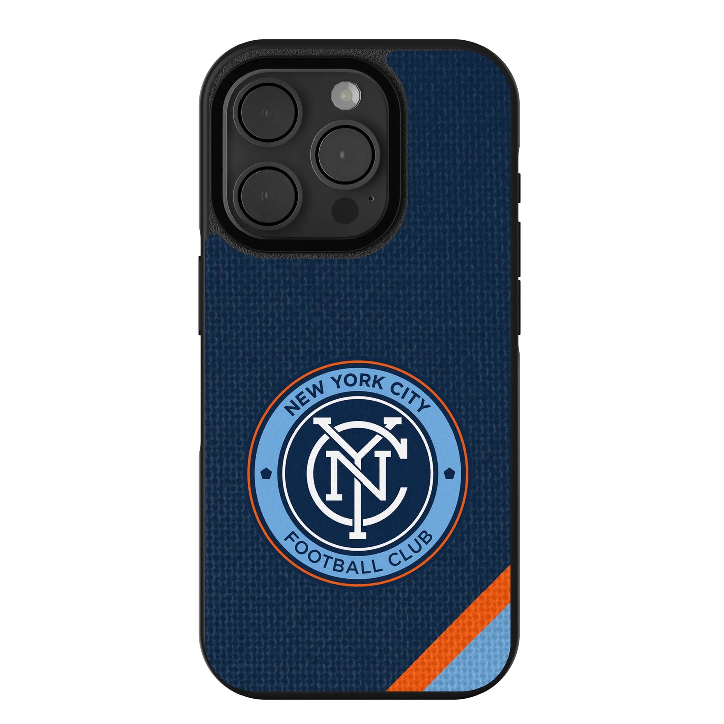New York City FC Diagonal Stripe Bump Phone Case for Apple iPhone
