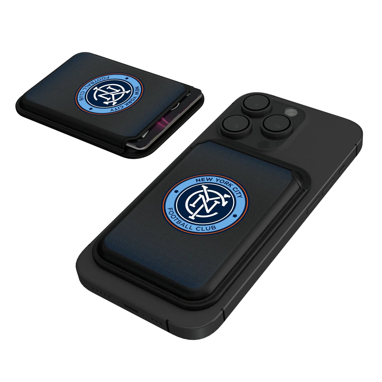 New York City FC Linen Black Magnetic Credit Card Wallet