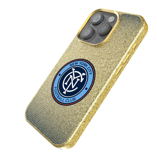 New York City FC Linen Bling Phone Case for Apple iPhone