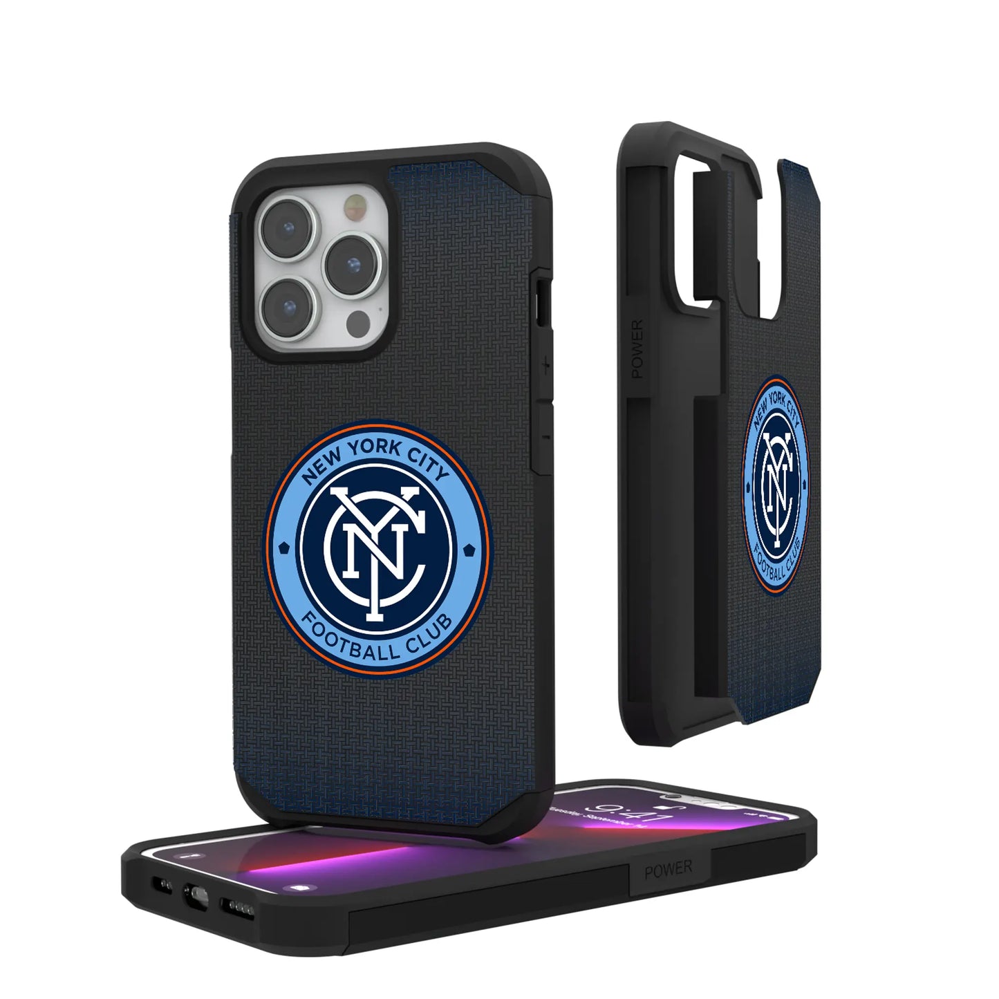 New York City FC Linen Rugged Phone Case for Apple iPhone