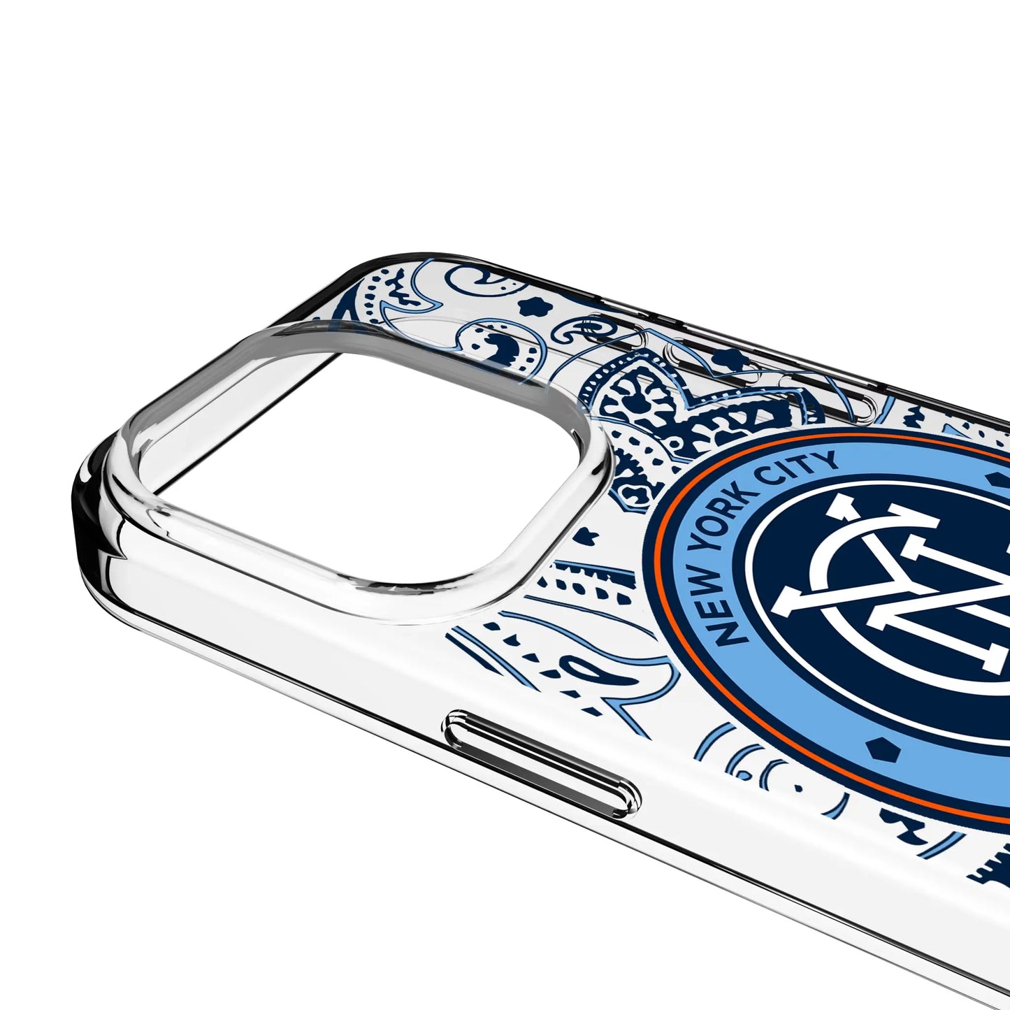New York City FC Paisley Clear Phone Case for Apple iPhone