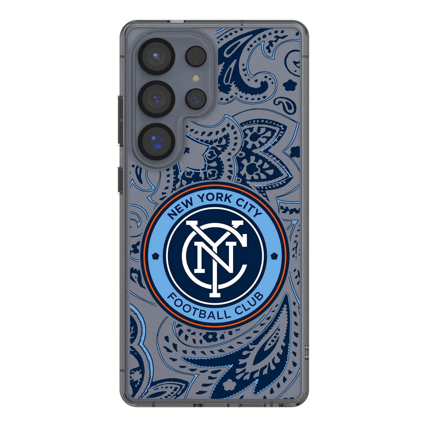 New York City FC Paisley Clear Phone Case for Samsung Galaxy