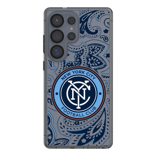 New York City FC Paisley Clear Phone Case for Samsung Galaxy