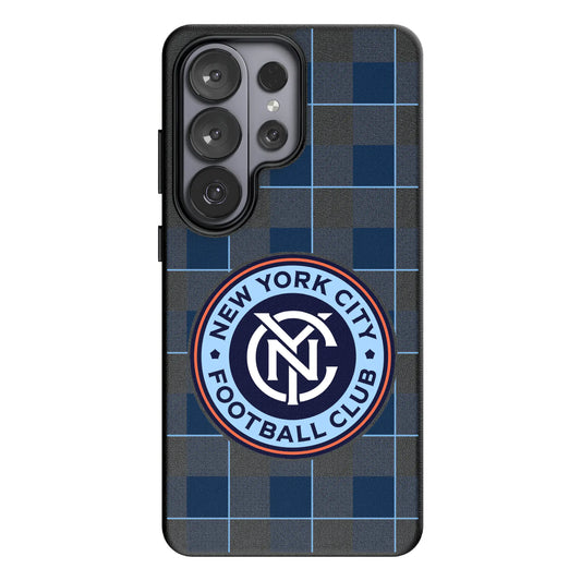 New York City FC Plaid MagSafe Compatible Phone Case for Samsung Galaxy