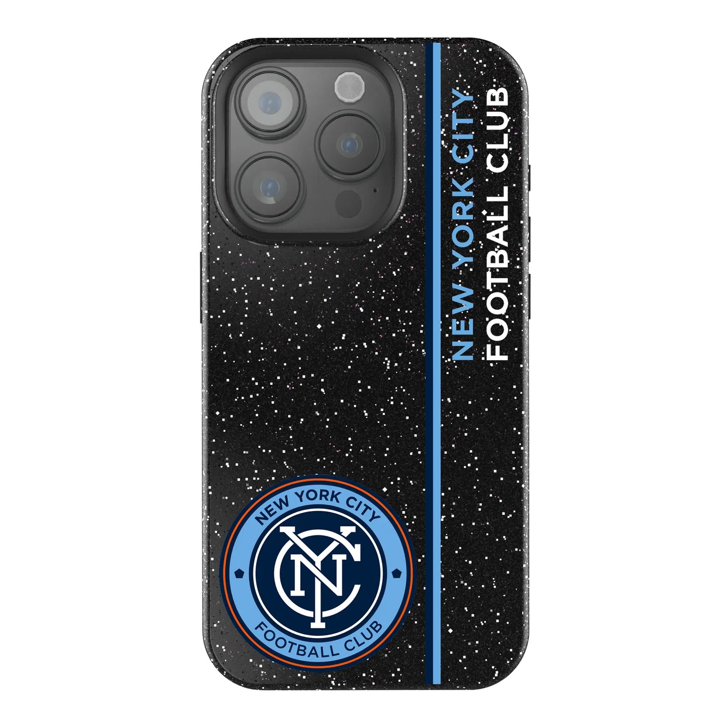 New York City FC Sidebar Black Bling Phone Case for Apple iPhone