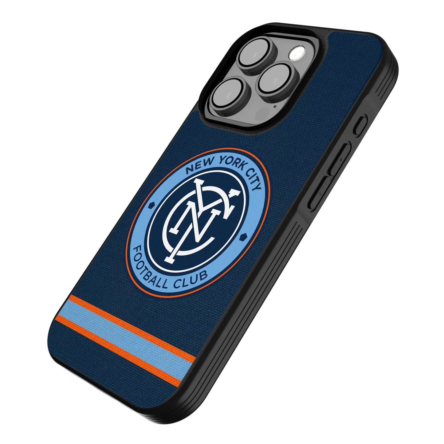 New York City FC Stripe Bump Phone Case for Apple iPhone