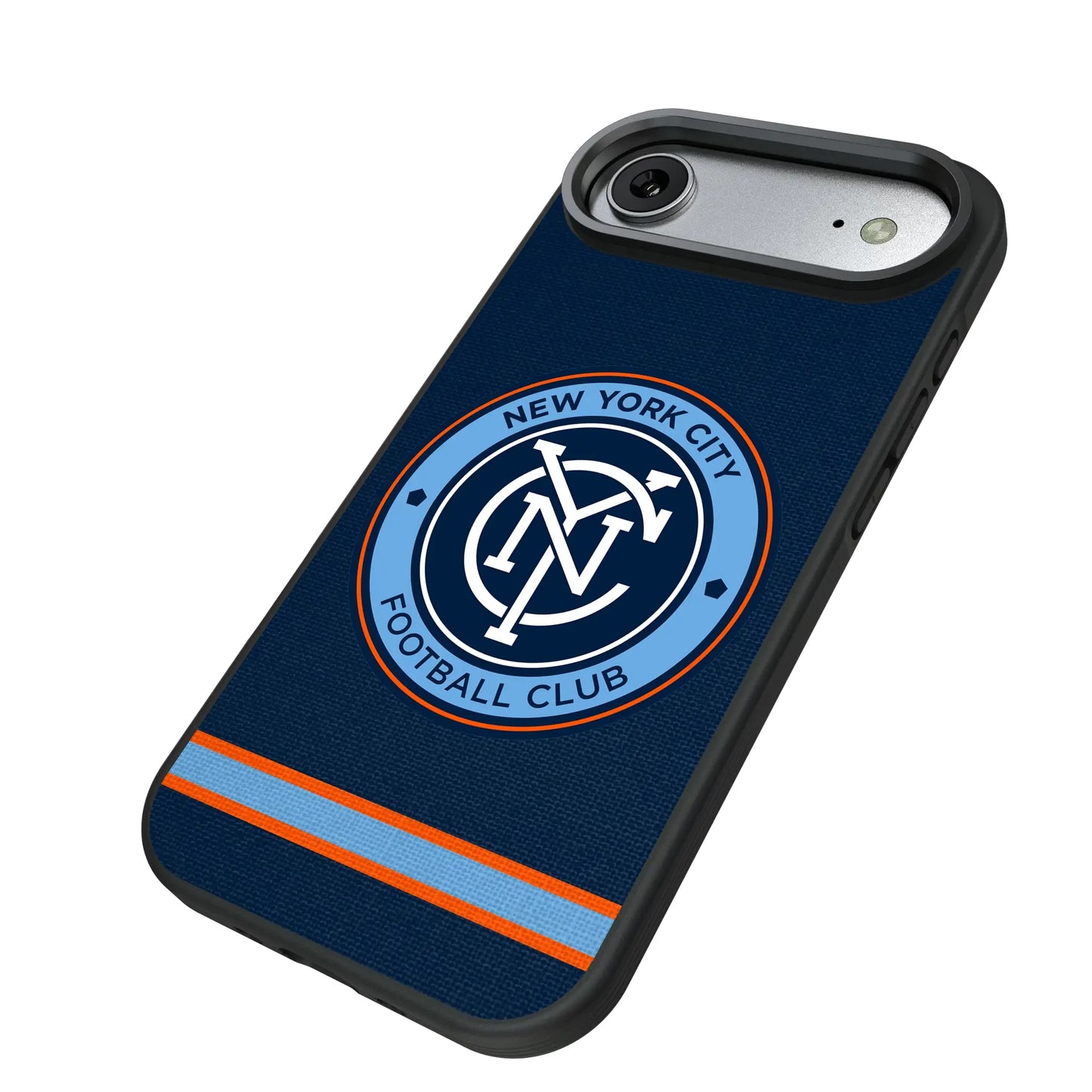 New York City FC Stripe Bump Phone Case for Apple iPhone