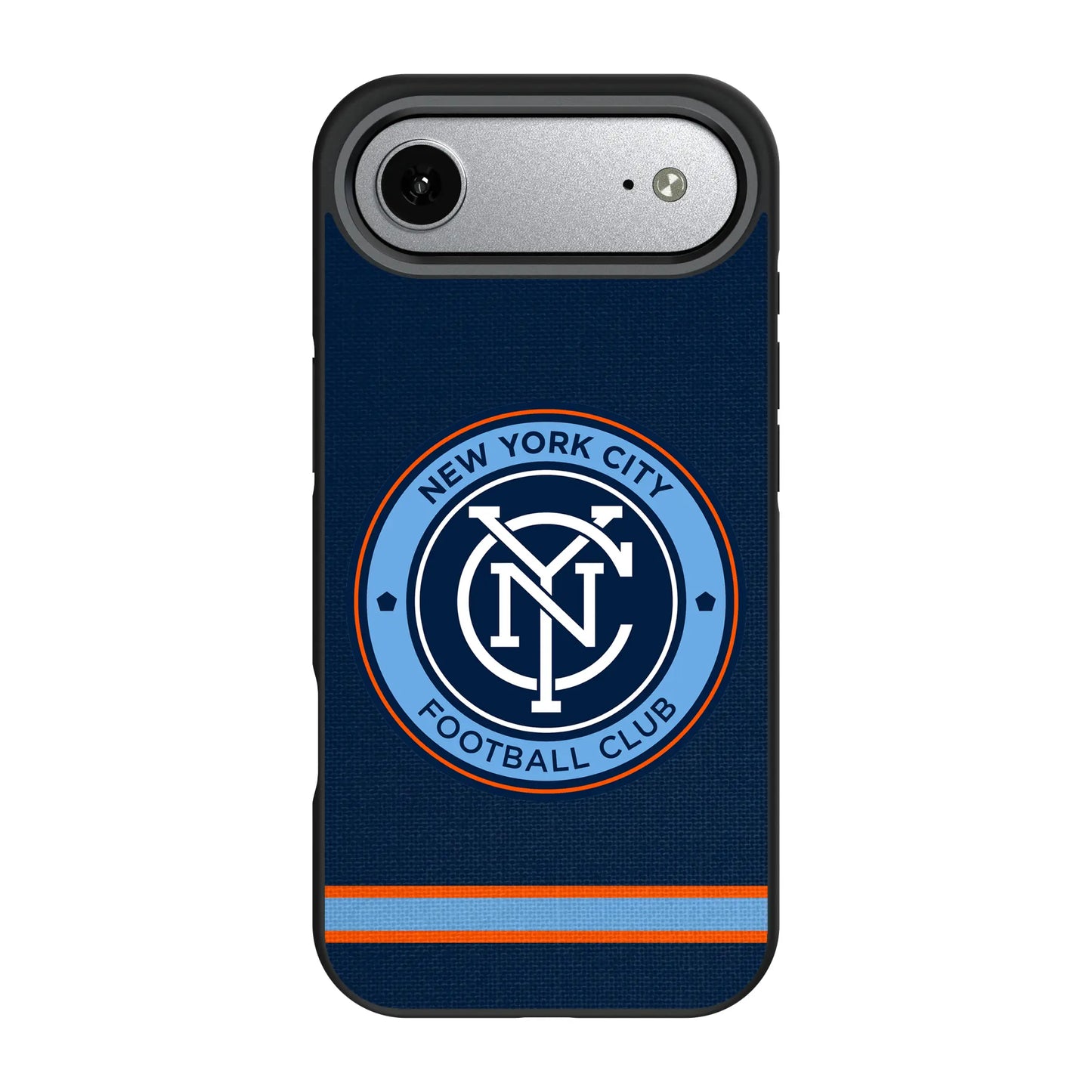 New York City FC Stripe Bump Phone Case for Apple iPhone