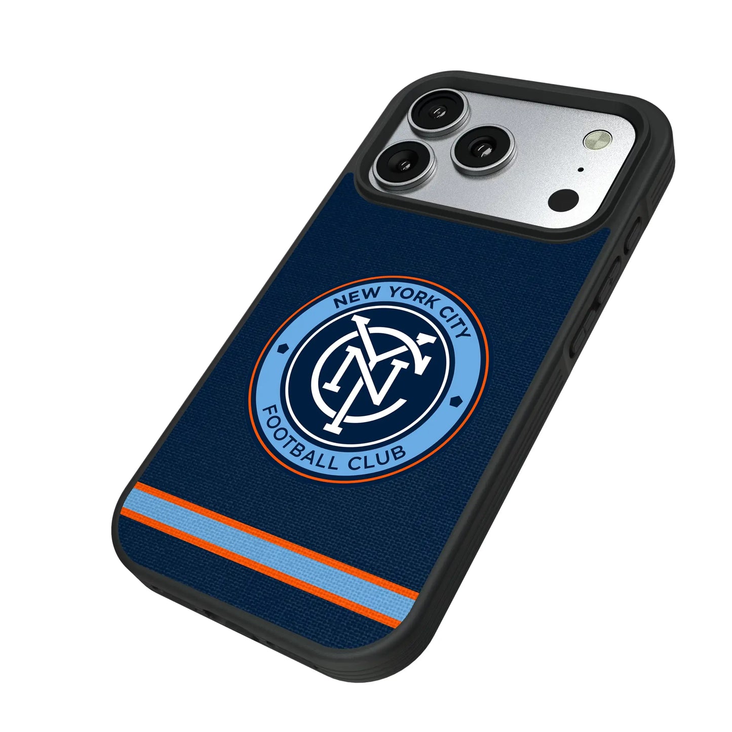 New York City FC Stripe Bump Phone Case for Apple iPhone
