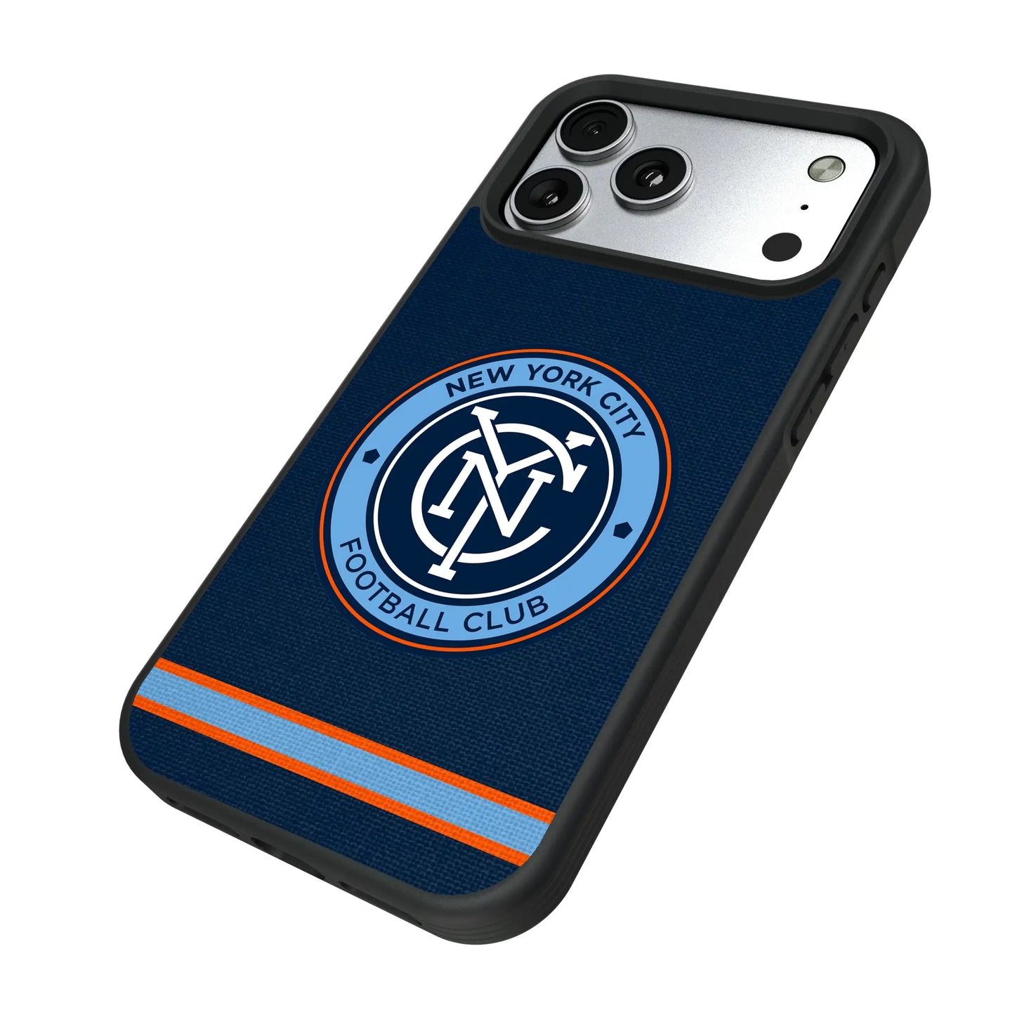 New York City FC Stripe Bump Phone Case for Apple iPhone