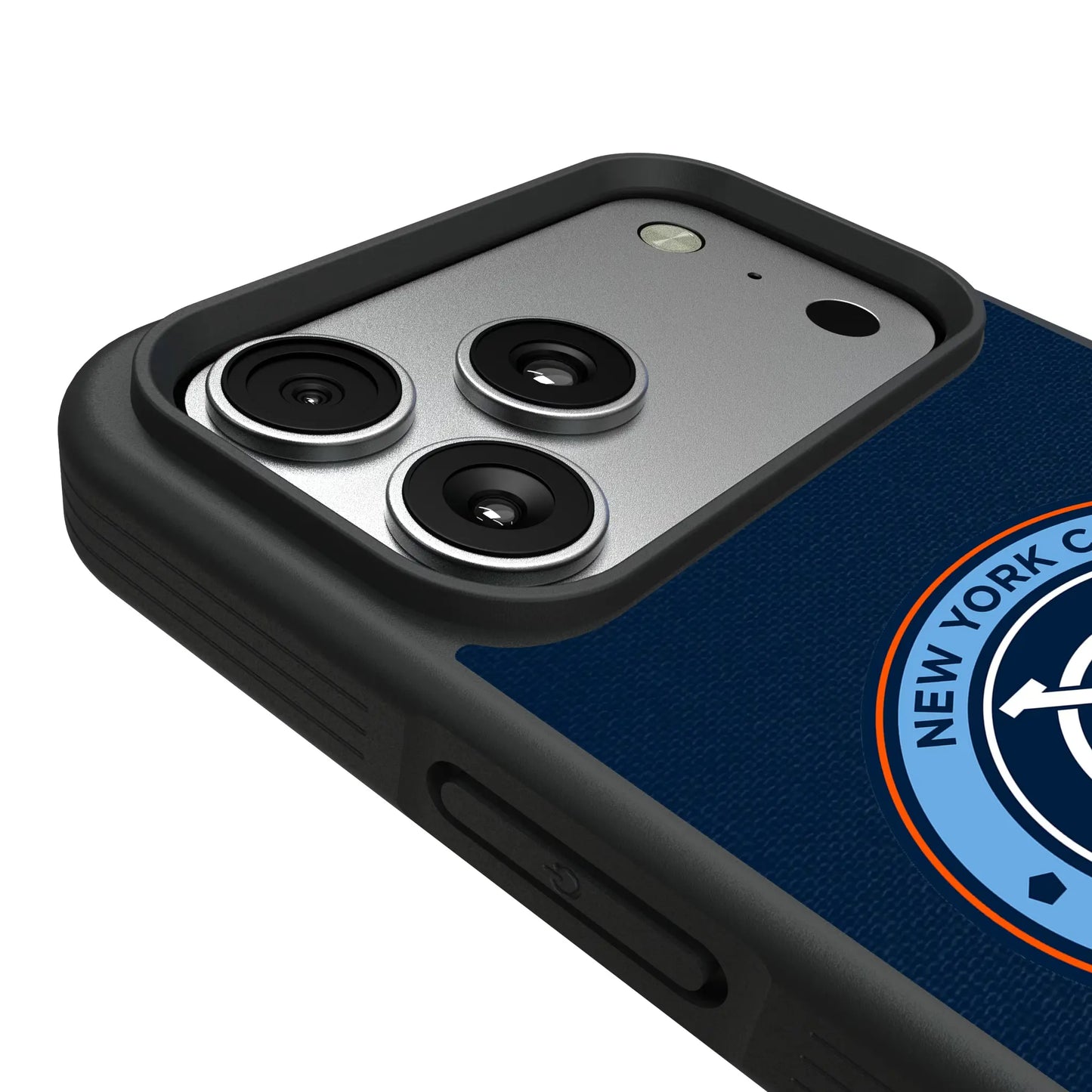 New York City FC Stripe Bump Phone Case for Apple iPhone