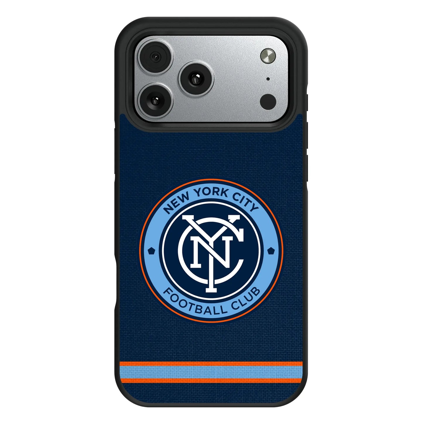 New York City FC Stripe Bump Phone Case for Apple iPhone
